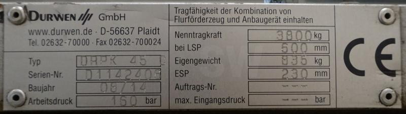 DURWEN DRPK 45 C - Gafler: billede 4 DURWEN DRPK 45 C - Gafler: billede 4