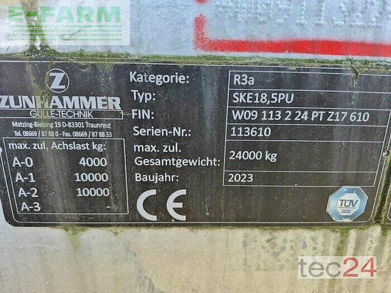 Zunhammer sek 18,5 pu 16,5 m glidefix - Udstyr til gødskning: billede 4 Zunhammer sek 18,5 pu 16,5 m glidefix - Udstyr til gødskning: billede 4