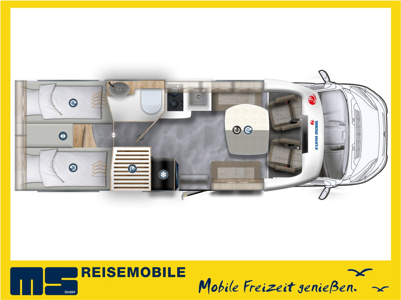 Eura Mobil PROFILA T 720 EF - 101 EDITION / EINZELBETTEN - Delintegreret autocamper: billede 2 Eura Mobil PROFILA T 720 EF - 101 EDITION / EINZELBETTEN - Delintegreret autocamper: billede 2