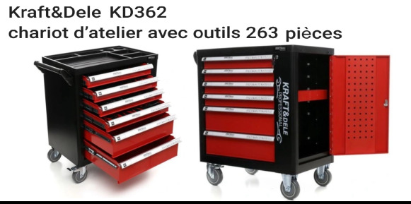 Servante d'atelier professionnelle avec 263 outils KRAFT&DELE KD362 - Lagerteknik: billede 1 Servante d'atelier professionnelle avec 263 outils KRAFT&DELE KD362 - Lagerteknik: billede 1