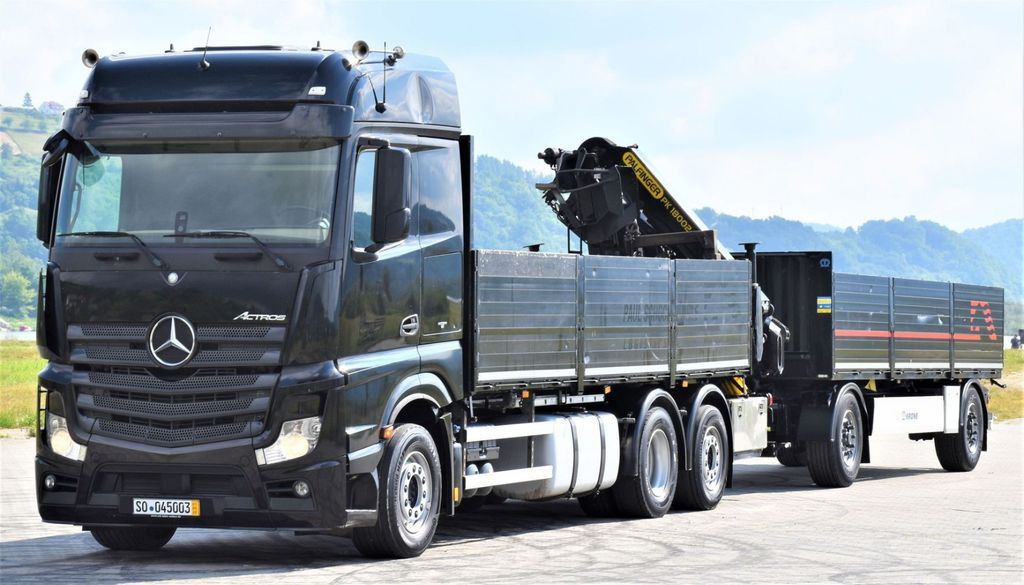 Mercedes-Benz ACTROS 2542 + PK18002-EH C/FUNK + Anhänger! - Lastbil med kran, Lastbil med lad: billede 4 Mercedes-Benz ACTROS 2542 + PK18002-EH C/FUNK + Anhänger! - Lastbil med kran, Lastbil med lad: billede 4