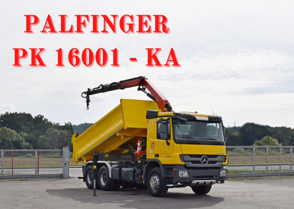 Mercedes-Benz ACTROS 2644 * PK 16001 - K A/FUNK * 6x4 - Tipvogn lastbil, Lastbil med kran: billede 1 Mercedes-Benz ACTROS 2644 * PK 16001 - K A/FUNK * 6x4 - Tipvogn lastbil, Lastbil med kran: billede 1