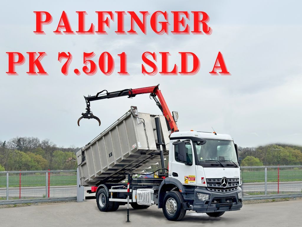 Mercedes-Benz AROCS 1830* KIPPER 5,00m * PK 7.501 SLD A + FUNK - Lastbil med kran: billede 1 Mercedes-Benz AROCS 1830* KIPPER 5,00m * PK 7.501 SLD A + FUNK - Lastbil med kran: billede 1