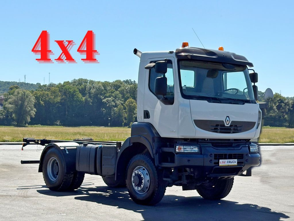 Renault KERAX 370 * FAHRGESTELL 4,55 m / 4x4*TOPZUSTAND - Lastbil chassis: billede 1 Renault KERAX 370 * FAHRGESTELL 4,55 m / 4x4*TOPZUSTAND - Lastbil chassis: billede 1