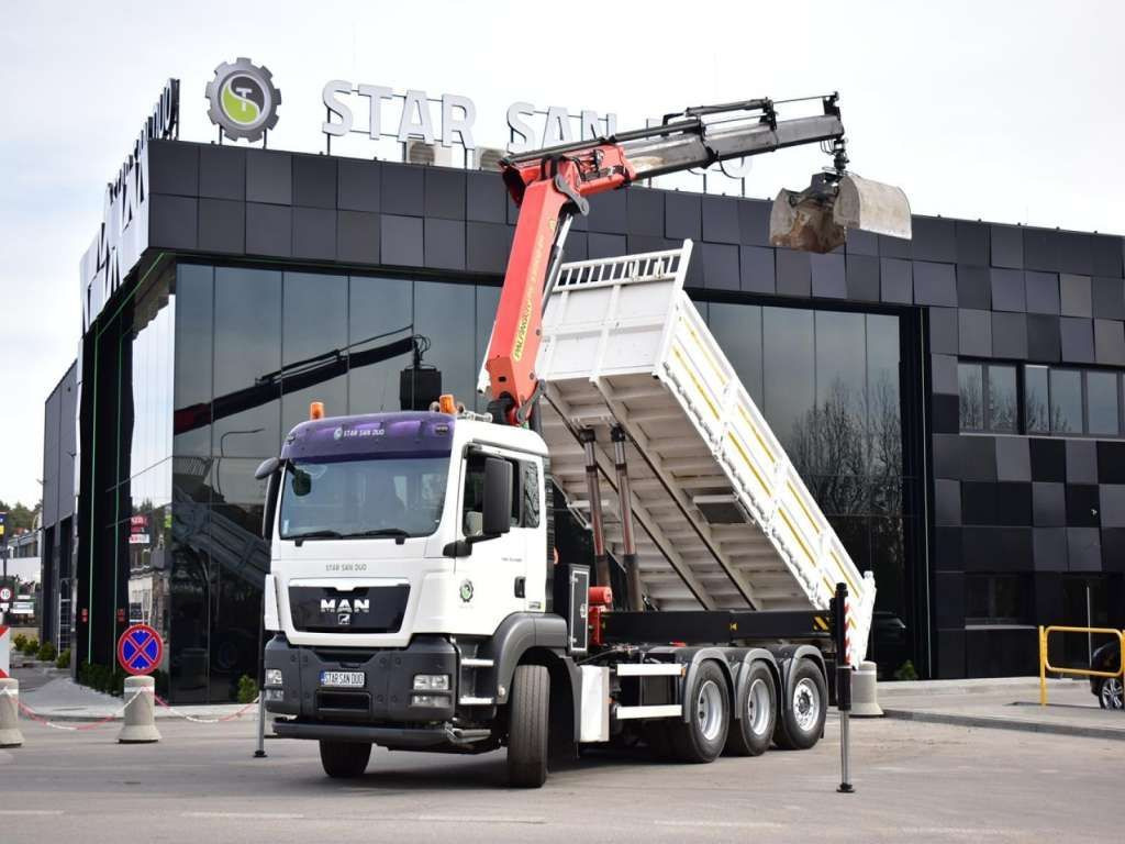 MAN TGS 35.400 8X4 PALFINGER PK 33002 CRANE KIPPER - Lastbil med kran, Tipvogn lastbil: billede 1 MAN TGS 35.400 8X4 PALFINGER PK 33002 CRANE KIPPER - Lastbil med kran, Tipvogn lastbil: billede 1