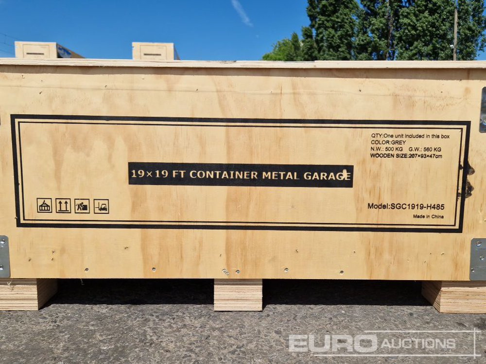 Unused Field Construction 19x19ft Container Metal Garage - Skur container: billede 4 Unused Field Construction 19x19ft Container Metal Garage - Skur container: billede 4