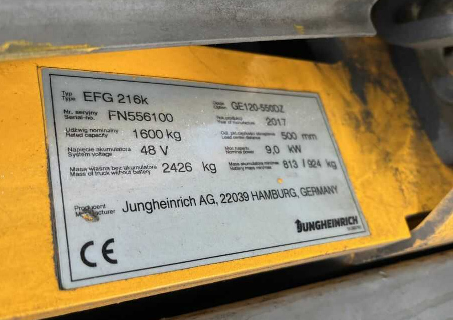 Jungheinrich EFG216k - El gaffeltruck: billede 3 Jungheinrich EFG216k - El gaffeltruck: billede 3