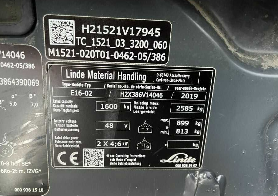 Linde E16-02 - El gaffeltruck: billede 4 Linde E16-02 - El gaffeltruck: billede 4
