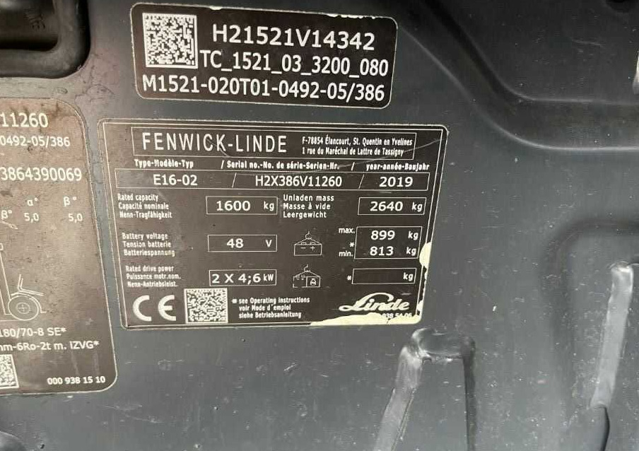 Linde E16-02 - El gaffeltruck: billede 4 Linde E16-02 - El gaffeltruck: billede 4