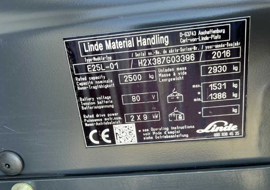 Linde E25 - El gaffeltruck: billede 4 Linde E25 - El gaffeltruck: billede 4