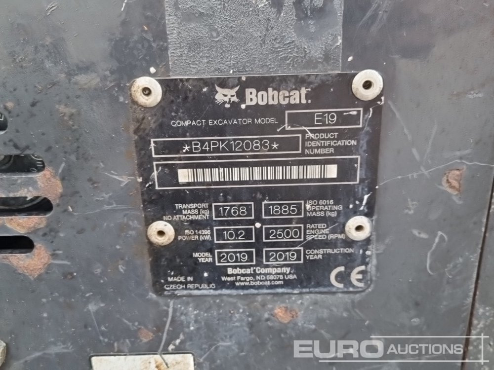 Minigravemaskine 2019 Bobcat E19: billede 33