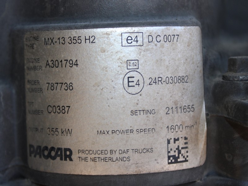 MOTOR DAF XF106 MX-13 355 H2 480CP EURO 6 2111655 - Motor for Lastbil: billede 5 MOTOR DAF XF106 MX-13 355 H2 480CP EURO 6 2111655 - Motor for Lastbil: billede 5
