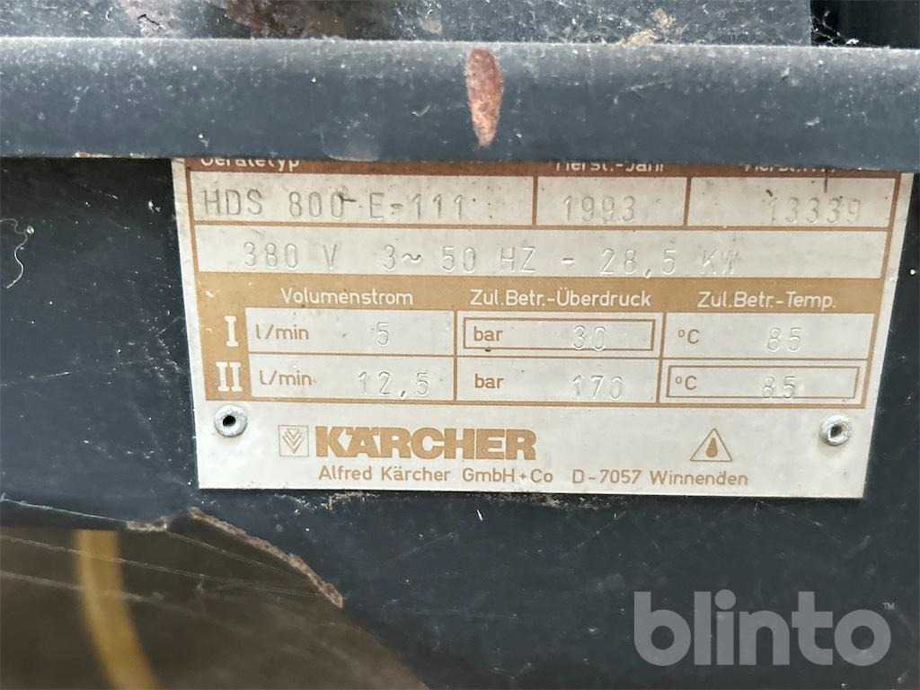 1993 Kärcher HDS 800 E-111 - Højtryksrenser: billede 5 1993 Kärcher HDS 800 E-111 - Højtryksrenser: billede 5