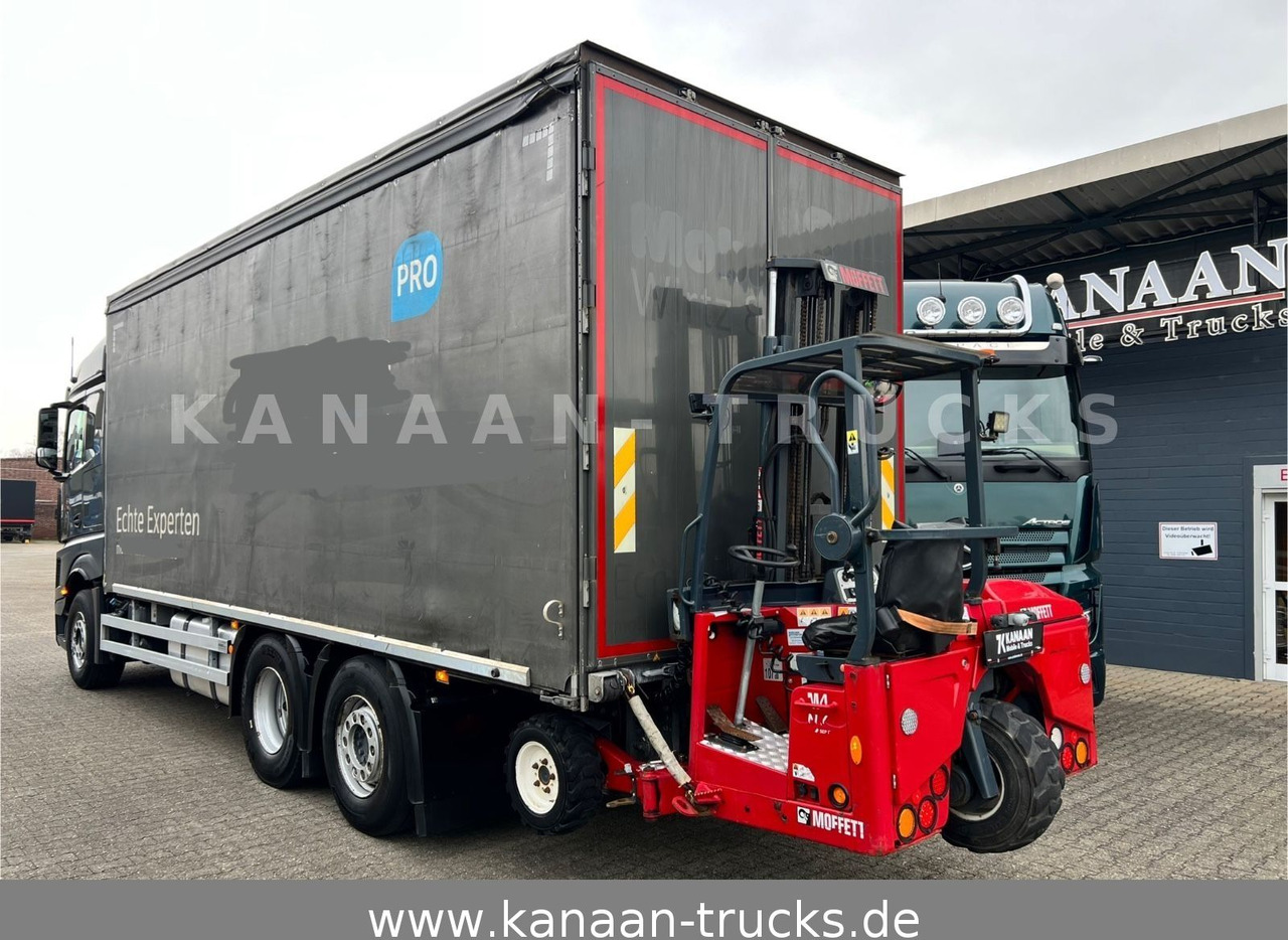Mercedes-Benz 2548 Actros 6x2 Pritsche Moffet Mitnahme stapler - Lastbil med presenning: billede 1 Mercedes-Benz 2548 Actros 6x2 Pritsche Moffet Mitnahme stapler - Lastbil med presenning: billede 1